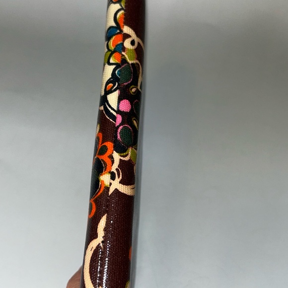 Euc condition vintage fossil key per zip around cow hide leather wallet - Picture 6 of 11